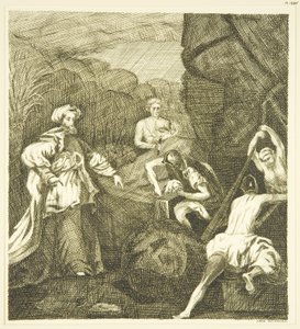 ホガースの祭壇画「墓の封印」（紙にペン・インク 作： John Withers