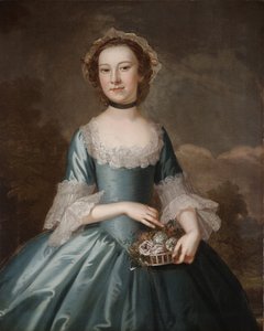 アン・ラングドン、リチャード・エイスコー夫人、1755年頃（キャンバスに油彩） 作： John Wollaston