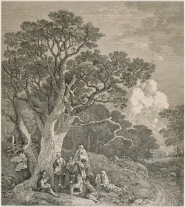 森の中のジプシー、トマス ゲインズバラ作、1740～1780 年。 作： John Wood