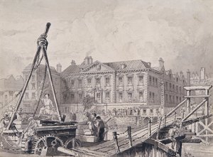 ロンドン北東部の魚屋ホール、c1835 作： John Woods