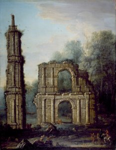 ノーサンプトンシャー、ホールデンビー城跡、1735-45年頃（油彩・キャンバス