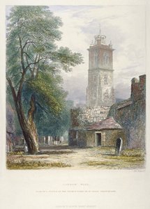 Cripplegate のないセント ジャイルズ教会、ロンドン市、1851 年 作： John Wykeham Archer