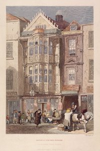1851年、ロンドン、ビショップスゲートのポール・ピンダー・タバーン（Paul Pindar Tavern 作： John Wykeham Archer