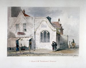 セント バーソロミュー礼拝堂の眺め、キングスランド ロード、ハックニー、ロンドン、1851 年 作： John Wykeham Archer