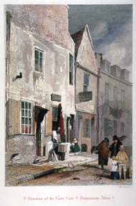 1851年、ロンドンのバーモンジーにある聖救世主修道院の東門跡の眺め 作： John Wykeham Archer