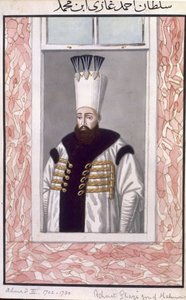 Ahmed III（1673-1736）Sultan 1703-30、「トルコ皇帝の一連の肖像画」、1808年 作： John Young