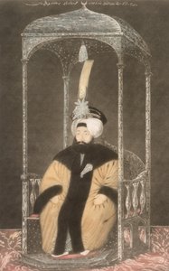Mahmud II（1785-1839）Sultan 1808-39、 &39;A Series of Portraits of the Emperors of Turkey&39;、1815（メゾティント） 作： John Young