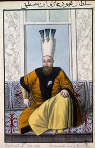 Mahmud I（1696-1754）Sultan 1730-54、 &39;A Series of Portraits of the Emperors of Turkey&39;、1808より 作： John Young