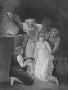 エフタの娘の犠牲、裁判官11、詩20-40 作： John after Opie
