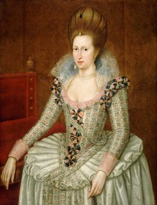 デンマークのアン、1574-1619年 作： ジョン・ド・クリッツ