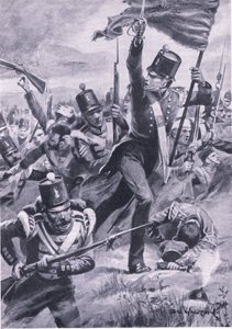 1854年9月20日、アルマでの軽師団の前進（「British Battles on Land and Sea」より）。