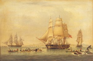 南洋漁業の捕鯨者、 作： John of Hull Ward
