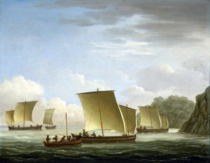 ニューファンドランド）（ニューファンドランド）（カナダ）の「ラックスボロー」ギャラリーからの救助隊の到着。1727年頃、ジョン・クリーヴリー（1712-1777）による油絵。