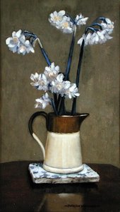 A Jug of Daffodils（油彩・キャンバス） 作： Johnson Hayward