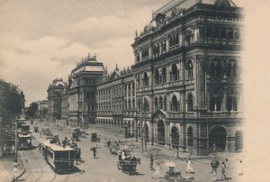 「作家の建物の眺め、カルカッタ」、1910 年頃。 作： Johnston and Hoffmann
