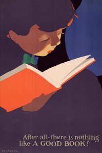 本を読む少年のポスター 作： Jon O. Brubaker