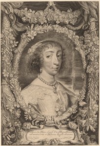 イングランド女王ヘンリエッタ・マリア 作： Jonas Suyderhoff after Sir Anthony van Dyck