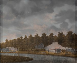 Jutphaas 近くの Vaartse Rijn での火の交換 Jutphaas 近くの Vaartse Rijn での銃撃戦 作： Jonas Zeuner