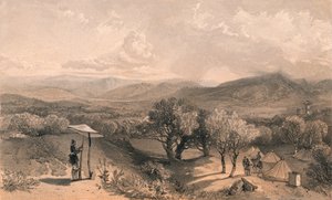「バイダルの谷、後部ペトロスキーの別荘から、東を向いて」、1856 作： Jonathan Needham
