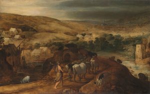 ヘラクレスはゲリュオンの牛を盗む 作： Joos de Momper (II)