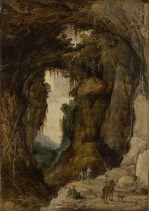 洞窟とライダーのある風景 作： Joos de Momper the younger