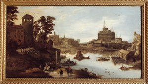 ローマのテベレ川(Tevere)とサンタンジェロ城(Castel Sant