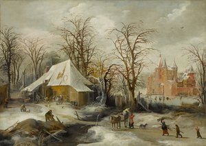 冬の風景、1625～1630年頃（キャンバスに油彩）
