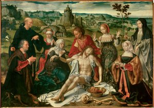祭壇画「キリストの脱皮」。ヨース・ファン・クレーヴ（1485-1540）によるオランダ絵画
