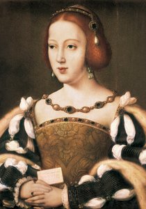 オーストリアのエレアノールの肖像（木に油彩 作： Joos van Cleve