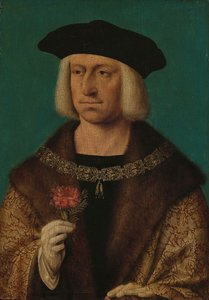 マクシミリアン1世の肖像、1530年頃 作： Joos van Cleve