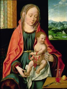 処女と子供、1530（パネル） 作： Joos van Cleve