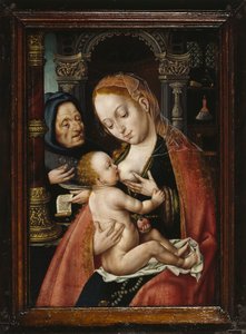 聖家族、1523～1530年頃。 作： Joos van Cleve Circle of .