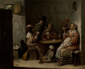 カードプレイヤー、1645年頃 作： Joos van Craesbeeck