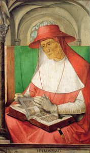 聖ジェロームの肖像（347-420）c.1475（パネル） 作： Joos van Gent
