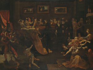 夜の宴会とマスカレード 作： Joos van Winghe (copy after)