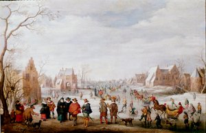 スケーターの絵 ヨースト・コルネリス・ドルックスロット（1586-1666） マドリッド、プラド美術館 作： Joost Cornelisz. Droochsloot