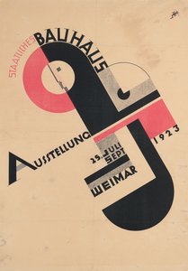 1923年のバウハウス展のポスター 作： Joost Schmidt