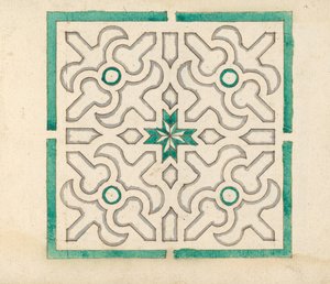 庭の木立とパルテールのための75枚のデッサンを含むアルバム、約1610-40年。 作： Jorg Rurfinger