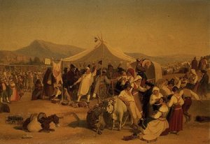 ローマ時代のカンパーニャ地方のフェア 作： Jorgen Valentin Sonne