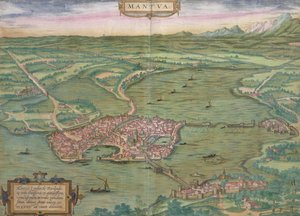 マントヴァの地図、ブラウン（1541-1622）とフランツ・ホーゲンバーグ（1535-90）、1575年の「世界」から