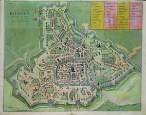 Braun（1541-1622）とFranz Hogenbergh（1535-90）c.1572-1617による「世界」からのパドヴァの地図