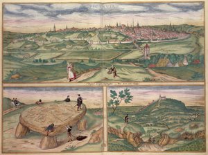 Braun（1541-1622）およびFranz Hogenbergh（1535-90）による「世界」からのポワチエの地図、1561年