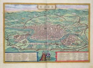 Braun（1541-1622）とFranz Hogenbergh（1535-90）による「世界」からのケンブリッジの地図、1572年頃