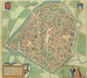 ブラウン（1541-1622）とフランツ・ホーゲンバーグ（1535-90）による「世界」からのバレンシアの地図c.1572-1617