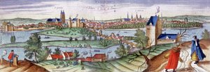 トゥールの眺め、1561年頃（エングレーヴィング） 作： Joris Hoefnagel