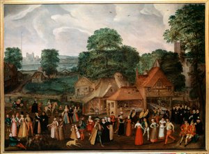 ベルモンドシーの結婚披露宴 Georges Hoefnagel (1542-1601) (ec.engl.) 1600年 絵画 個人蔵 作： Joris Hoefnagel