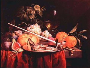 土管のある静物」（油彩・キャンバス） 作： Joris van Son
