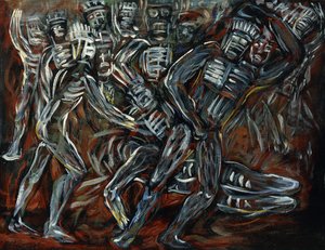 白い神々; ロス・トゥーレス 作： José Clemente Orozco