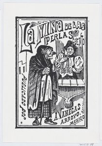 ハンカチを手に泣きながらおばあさんに話しかける女性の挿絵..., ca. 1880～1910年。 作： José Guadalupe Posada
