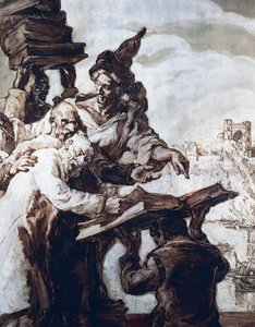 パリのホテル・ワンデルの宴会場の装飾（フレスコ画）、20世紀